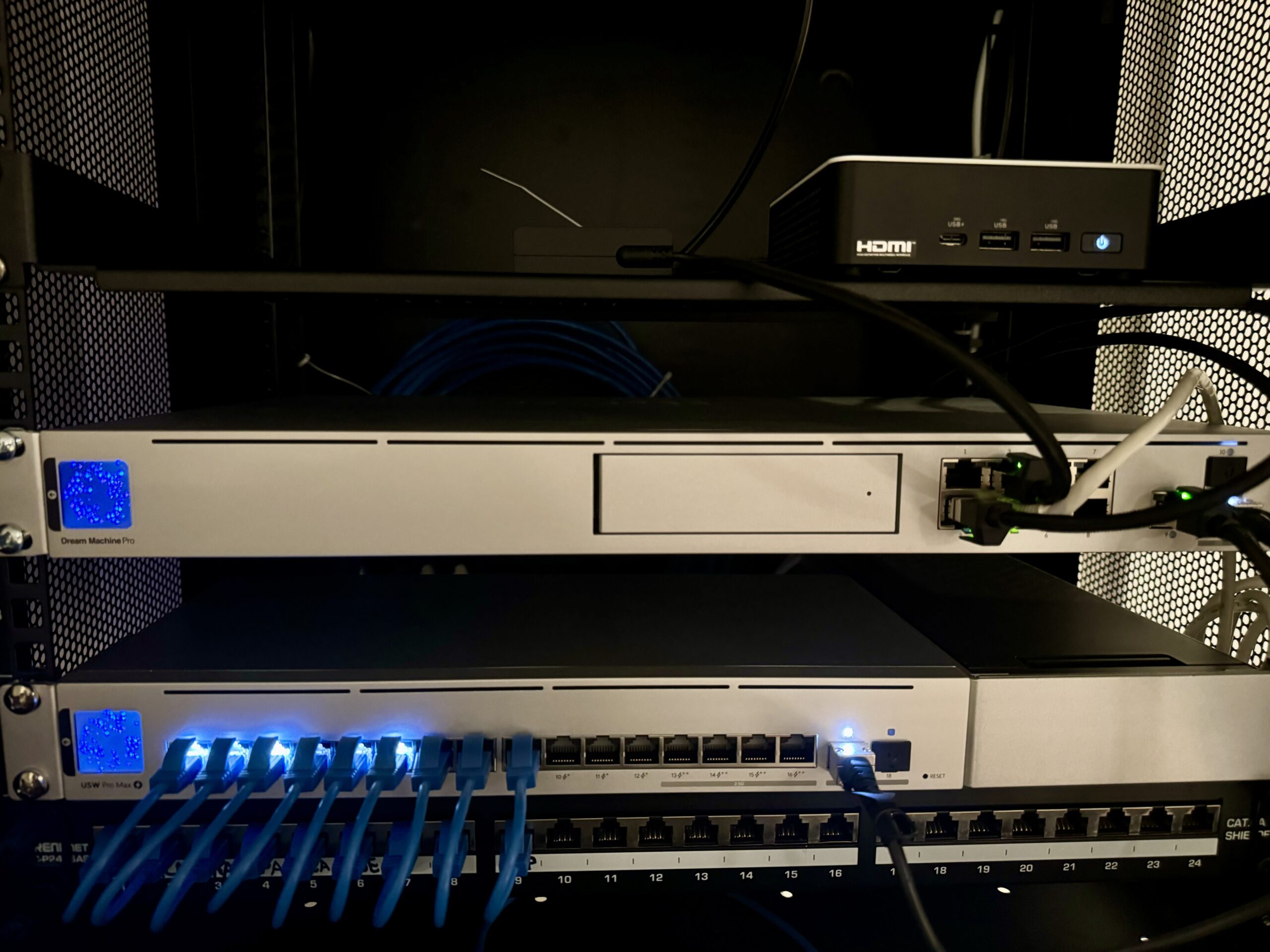 unifi server rack at home